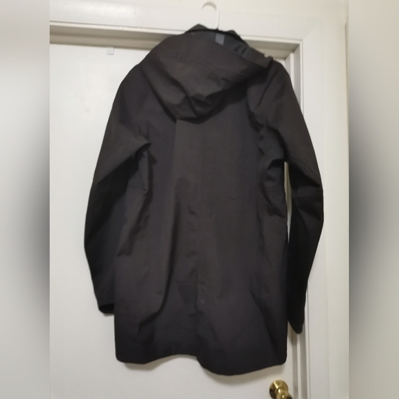 NAU Brown Houded Trench Coat Rain Jacket Size Medium - Picture 5 of 8